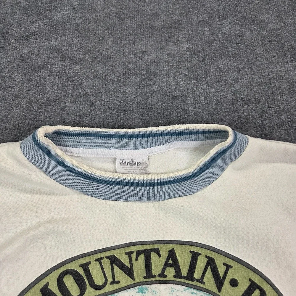 Vintage‎ 1980's Adidas Bear Mountain Patrol Embroidered Sweatshirt White Tag XL